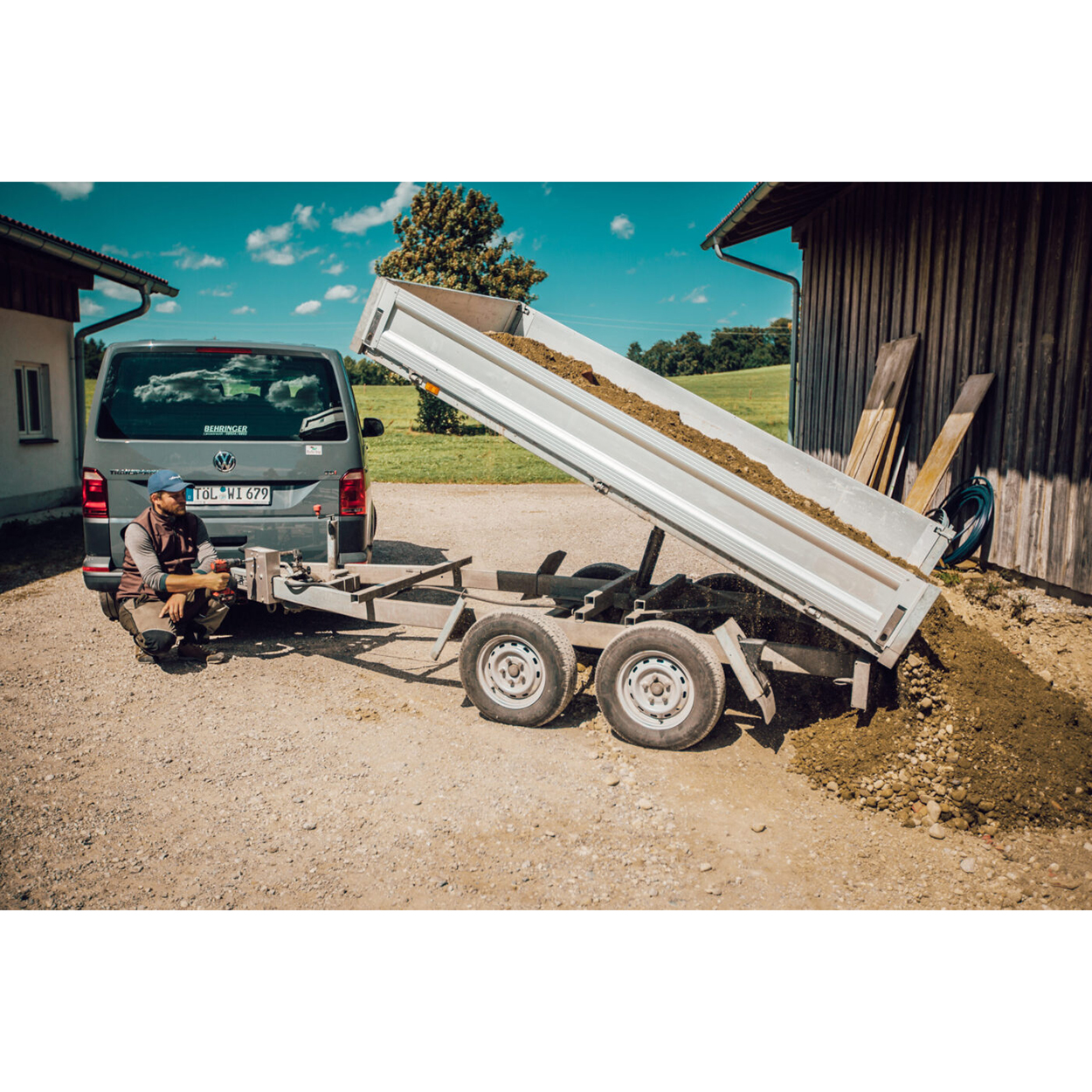 PumpFast – trailer hydraulic pump set for cordless screwdriver operation